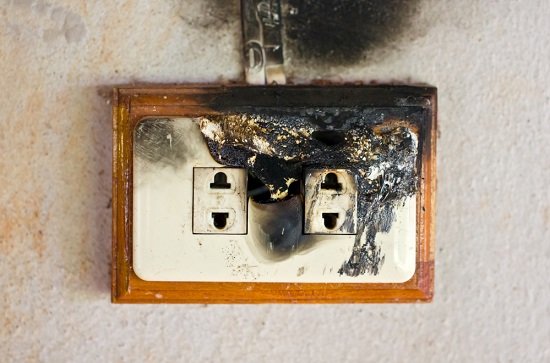 Why does your electrical outlet have burn marks?